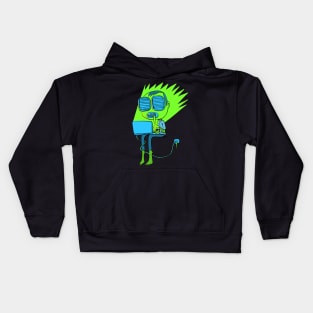 computer user who is bothered by light Kids Hoodie